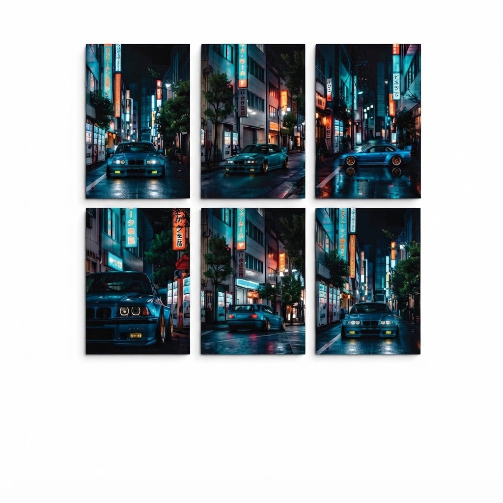 Set of 6 Premium Wall Art Photo Tiles – Modern Home Decor Sets 8x11