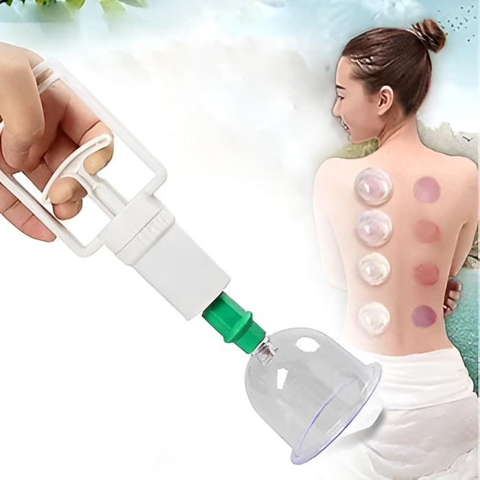 10-Piece Hijama Cupping Therapy Set – Vacuum Suction Massage Cups with Pull-Out Pump | Pain Relief, Blood Circulation, Relaxation & Muscle Recovery Kit