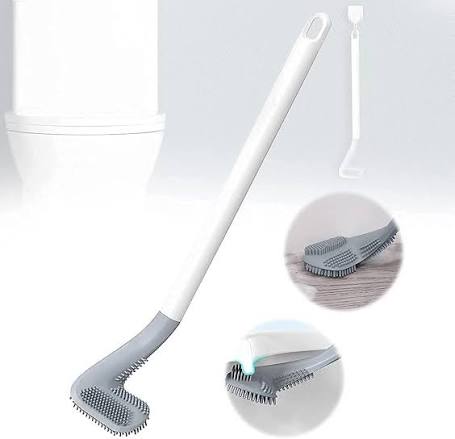 Toilet Cleaning Brush With Hanging Sticker | Silicon Bathroom Cleaning Hockey Brush | Silicon Toilet Cleaning Brush Hockey & Golf Shape | Washroom Brush Silicon