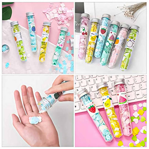 100 PCS Disposable Flower Paper Soap with Portable Tube – Multi-Color Travel Sheets for Hand Washing & Outdoor Use- Random Color