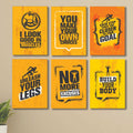 6 PC Wall Decor Cardboard Phototiles With Double For Back Sticking Build Your Body(8*11size)