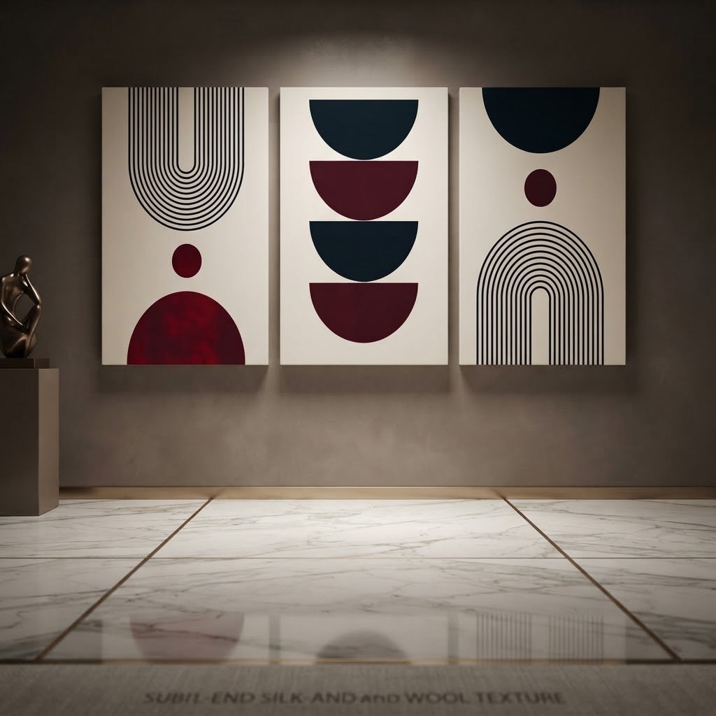 Set of 3 Premium Wall Art Photo Tiles – Modern Home Decor Sets 8x11