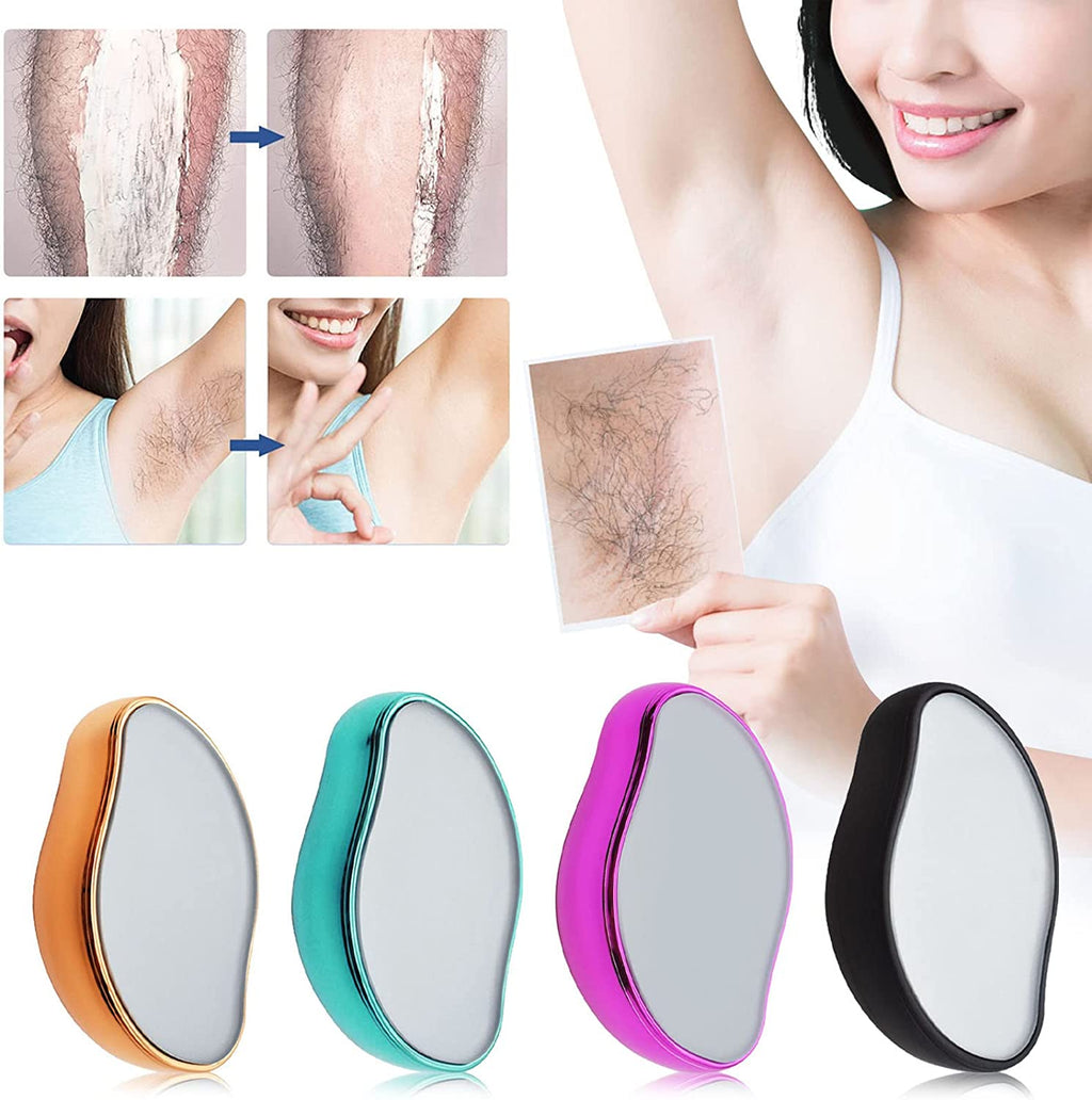 Crystal Hair Eraser - Magic Crystal Hair Remover, Painless Hair Removal With Epilator Mini Hair Remover For Men And Women Leg Arm Back Soft Smooth Silky Skin(Random Color)