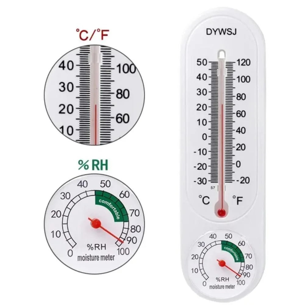 Wall Mounted Thermometer Hygrometer Moisture Meter Plastic Wall Hanging Thermometer for Indoor Outdoor Home Garden Greenhouse Planting Humidity , Incubator households, laboratories, vegetable greenhouses, agriculture, Temperature Meter Instrument