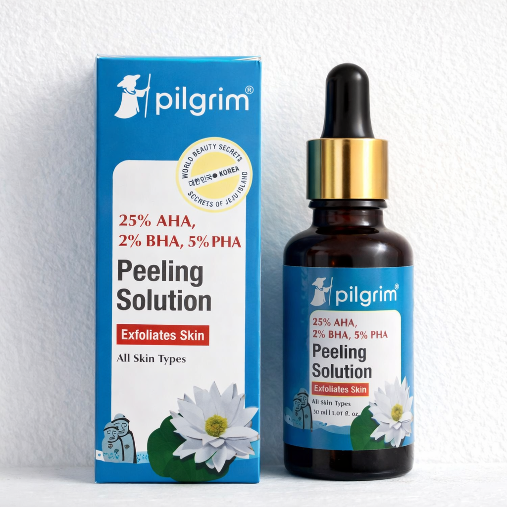 Pilgrim 25% AHA 2% BHA 5% PHA Peeling Solution Advanced Skin Exfoliating Serum - Skincare Product Designed For Exfoliation And Skin Routine - 30ML