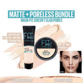 2 In 1 Makeup Deal Liquid Foundation Face Powder Combo For Smooth Flawless Finish Budget Friendly Beauty Set Ivory Shade
