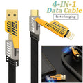 4 In 1 Multi Usb Charging Cable Usb C To Usb C Usb C To Lightning Usb A To Usb C Usb A To Lightning Fast Pd Charger Cord For Iphone Ipad Samsung Macbook Android Devices
