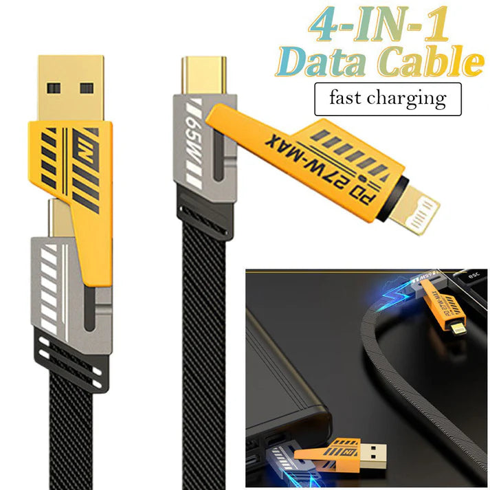 4 In 1 Multi Usb Charging Cable Usb C To Usb C Usb C To Lightning Usb A To Usb C Usb A To Lightning Fast Pd Charger Cord For Iphone Ipad Samsung Macbook Android Devices