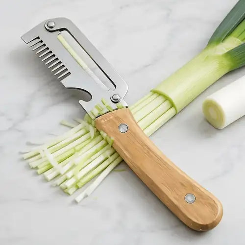 1 PCs Multi-Functional Knife Peelers For Kitchen Stainless Steel Multi-function Kitchen Peeler with Wooden Handle