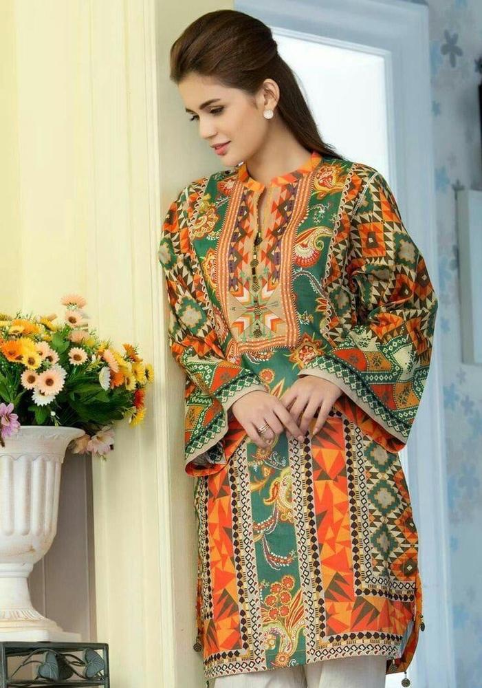1 Piece Unstitched Digital Swiss Lawn Shirt For Girls & Women 2.5 Yard Shirt Cutting