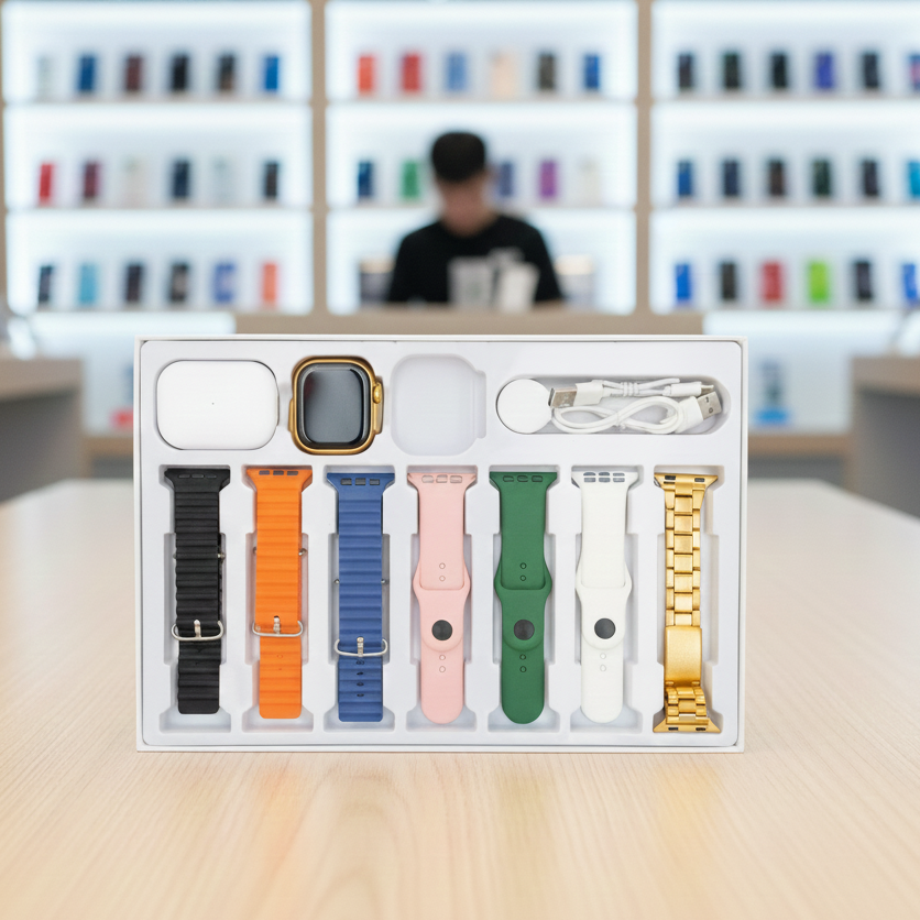 I20 Ultra Max Suit 10 In 1 Smart Watch With Airpods Comfortable Wear Stylish Design For Daily Use And Fashion Needs