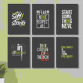 6 PC Motivational Quote Wall Decor Cardboard Phototiles Durable Elegant Stylish Inspiring And Unique Decorative - 8*11