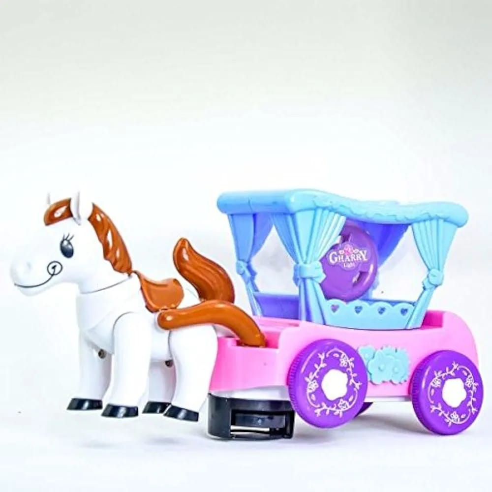Cartoon Flash Carriage Musical Toy – Light & Sound Fun for Kids