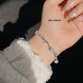 Tulip Bracelet – Premium Quality Stainless Steel Elegant Bracelet for Women | Silver Base Without Box Color Pink