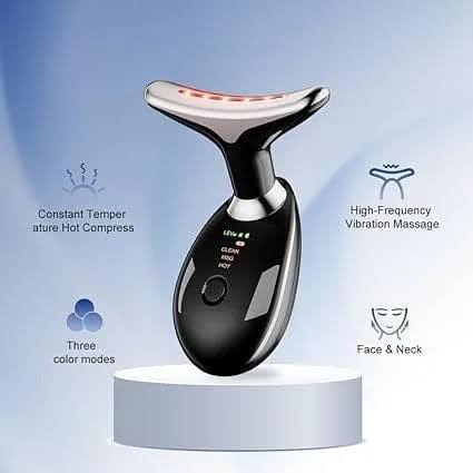 Rechargeable Face Massager Neck Device Against Wrinkles, Face Beauty Device, Electric Face Massager Anti-Wrinkle with 3 Modes 45°C Anti-Wrinkle Face Device Skin Tightening Ems Face Care Device Anti-Wrinkle