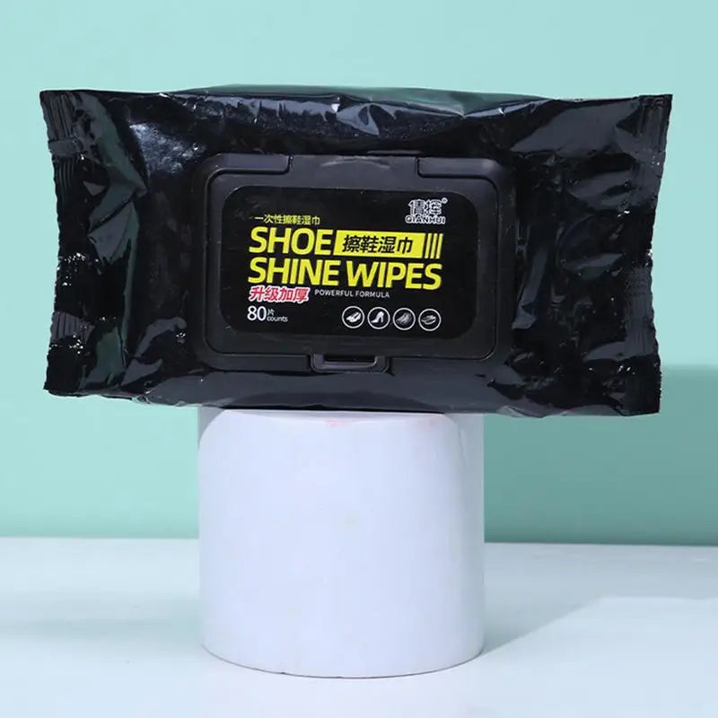 Disposable Shoe Cleaning Wipes Quick Shine Clean Wet Wipes 80 Wipes In 1 Packet 2083750