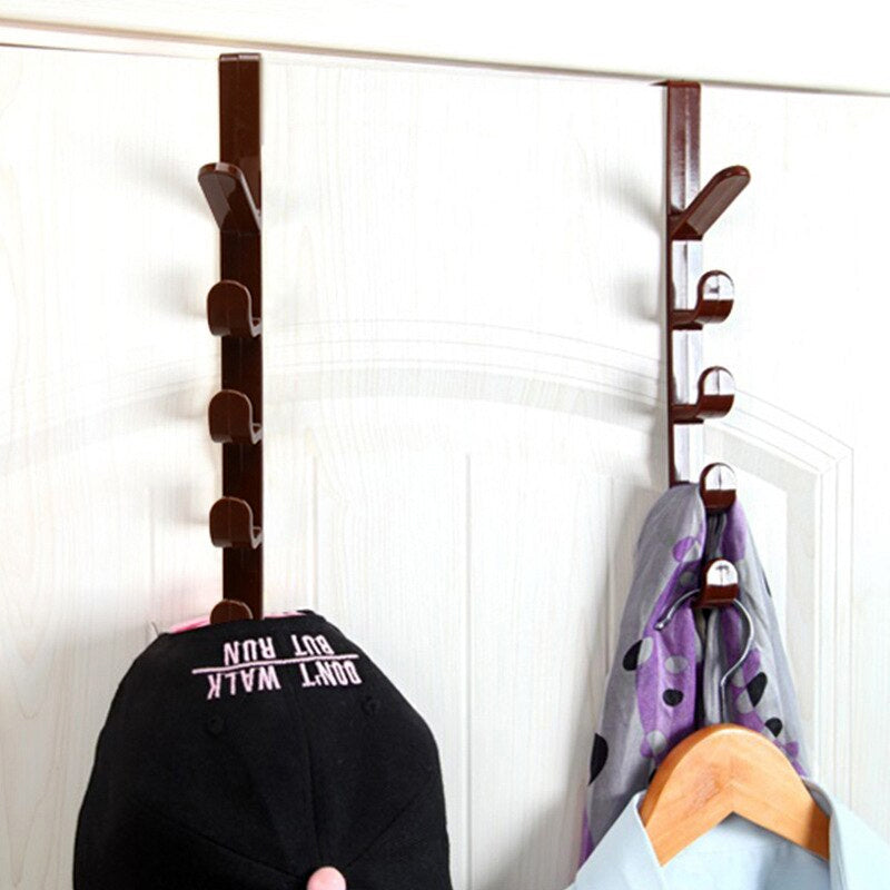 5 Level Over Door Hook For Hanging Coat Hangers Hats Purses Backpacks Purses Jackets And Other Items 1 Piece Over The Door Hanger Hook Clothes Storage Holder Multipurpose Towel Hanging Rack Plastic