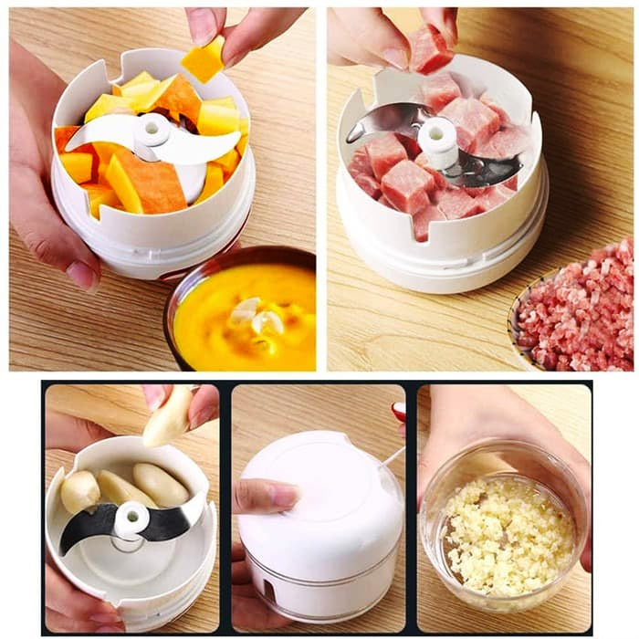 Pack Of 2 Combo Deal Garlic Tool Mini Chopper Grinding Crusher Chopper Kitchen Gadget