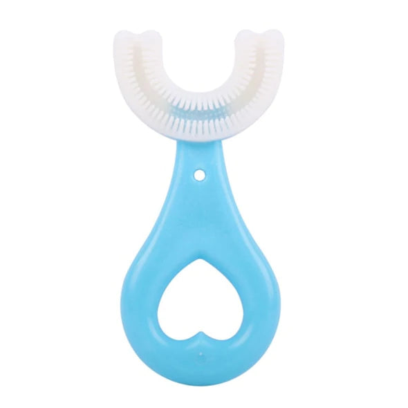 360 U Shaped Baby Toothbrush Soft Silicone Kids Oral Care Teether Brush Random Color