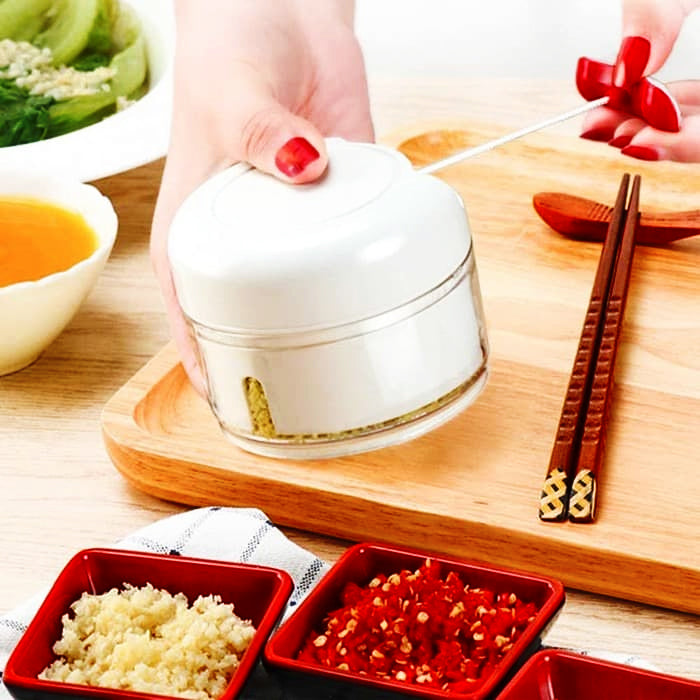 Pack Of 2 Combo Deal Garlic Tool Mini Chopper Grinding Crusher Chopper Kitchen Gadget