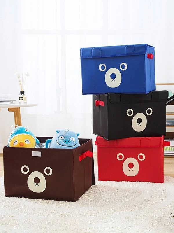1 Pc Panda Design Folding Storage Bins Quilt Basket Kid Toys Organizer Storage Boxes Cabinet Wardrobe Storage Bag Random Color 630684
