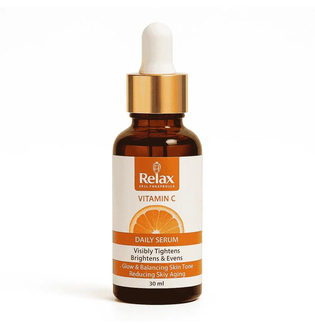 Relax Vitamin C Daily Serum – Glow And Radiance In Every Drop With Brightening Anti Aging Hydration Formula For Healthy Skin – Net Quantity 30ml