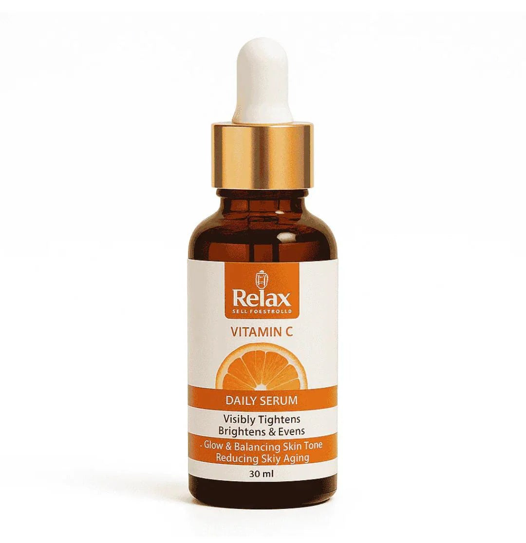 Relax Vitamin C Daily Serum – Glow And Radiance In Every Drop With Brightening Anti Aging Hydration Formula For Healthy Skin – Net Quantity 30ml