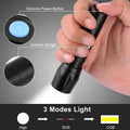 Portable LED Flashlight – Mini Rechargeable Torch with Side Light | Plastic Body