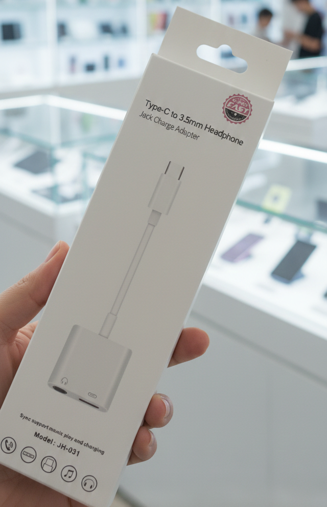 SUPEN FAST Type C To 3.5mm Headphone Jack Charge Adapter Durable Quality Easy Connectivity (Random Color)