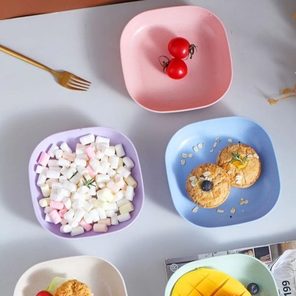 Combo Deal 4 Section Spice Container Box Multi Function Spit Bone 10 Plate Set Kitchen Storage Organizer Random Color