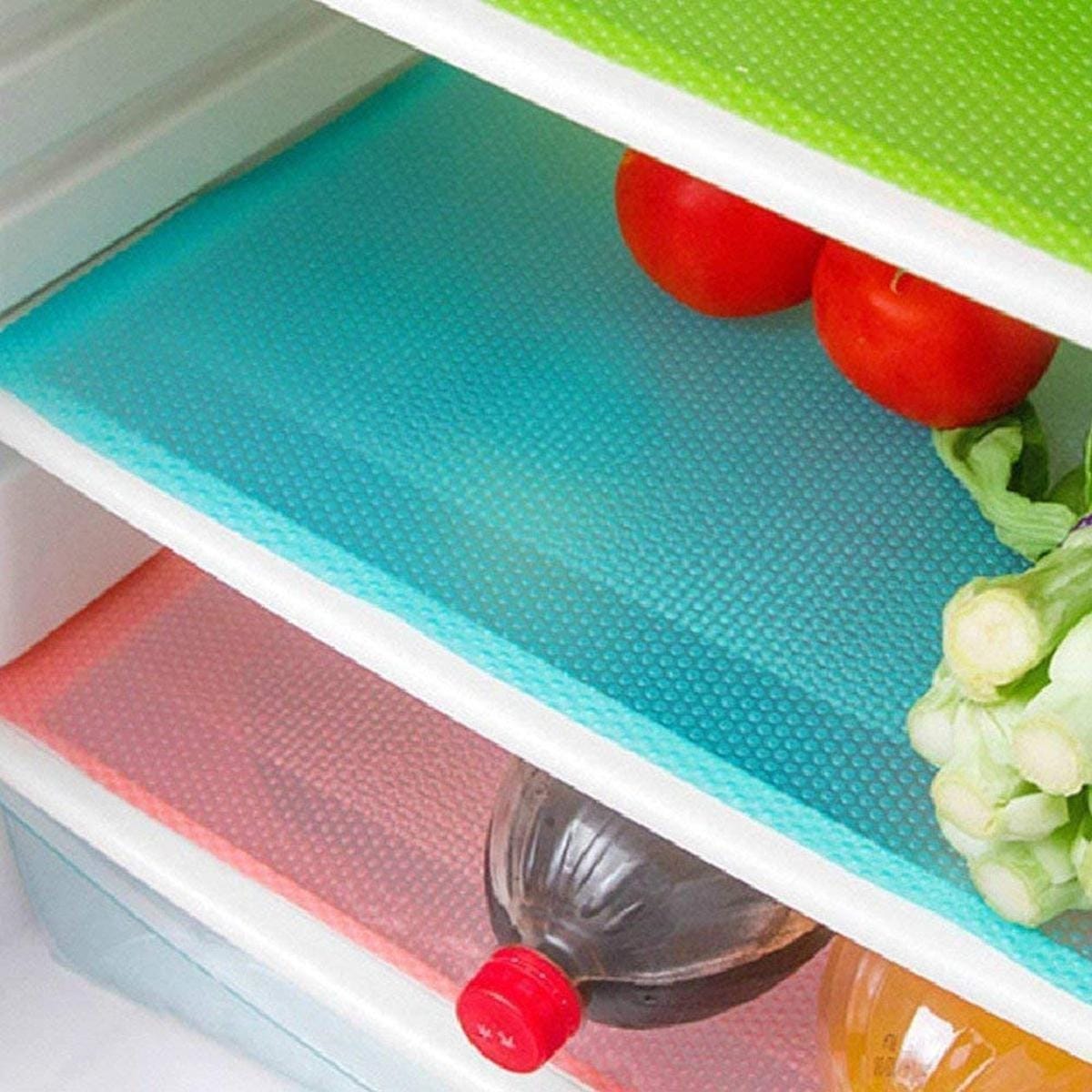 Refrigerator Mats Shelf Liners 45 150Cm Plastic Refrigerator Liners Washable Can Be Cut Waterproof Refrigerator Pads Fridge Mats Drawer Table Placemats 1 Roll Multicolors