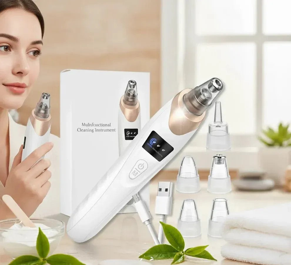 Electric Blackhead Remover | Vacuum Acne & Pore Cleaner | 5 Heads Suction Machine | Skin Care & Exfoliating Tool