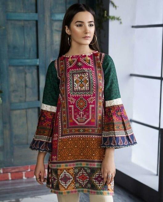 1 Piece Unstitched Digital Swiss Lawn Shirt For Girls & Women 2.5 Yard Shirt Cutting