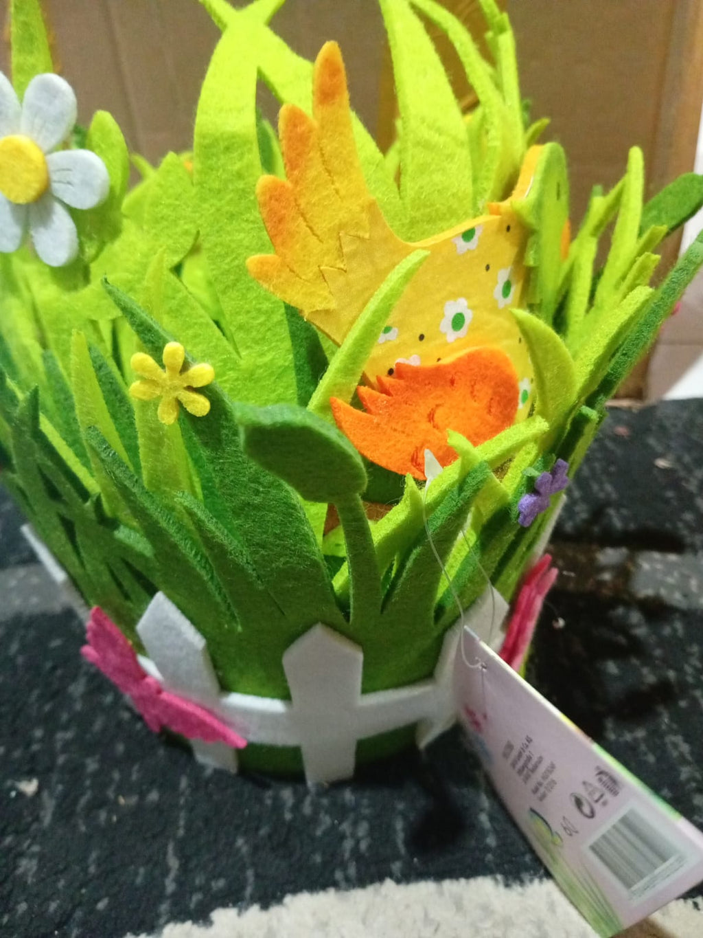 Easter Baskets – Portable Round Non-Woven Buckets for Kids & Adults | Small Woven Party & Birthday Decoration Supplies