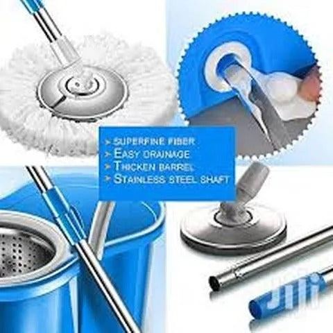 360 Rotating Head Mops With Bucket Mob Deep Cleaning Magic Mop Microfiber Mop