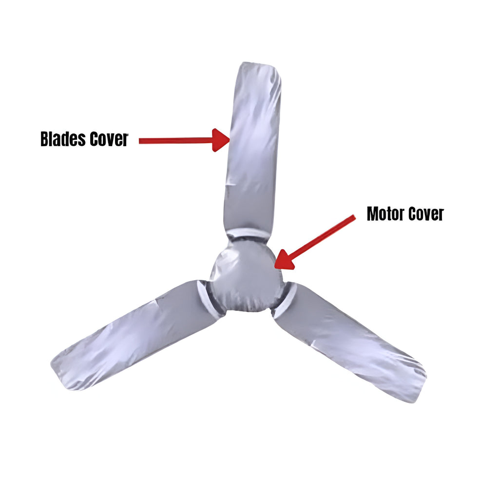 Universal Ceiling Fan Blade & Motor Cover Set – Dustproof, Washable Fabric Protection for Home & Office Fans