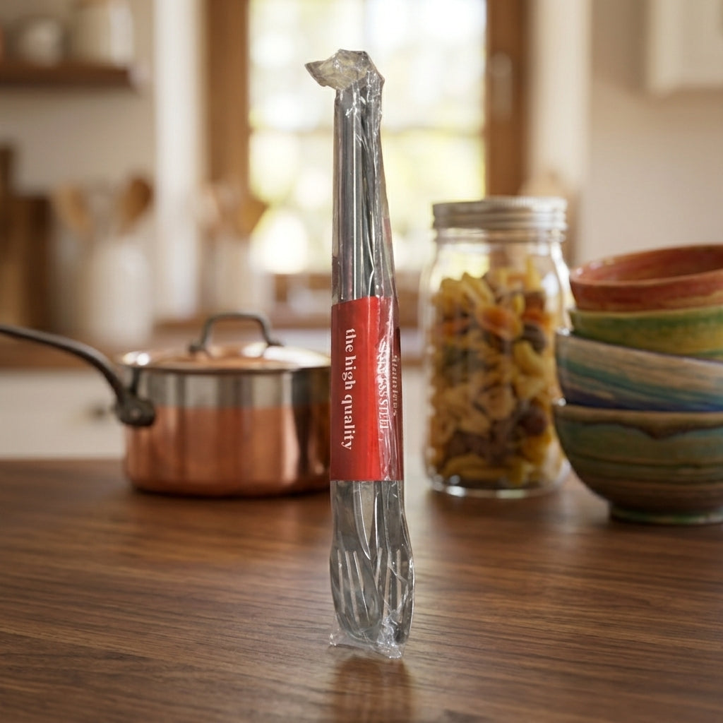 Stainless Steel Kitchen Tongs - Kitchen Accessory Designed For Food Preparation And Daily Cooking Routine XL Size