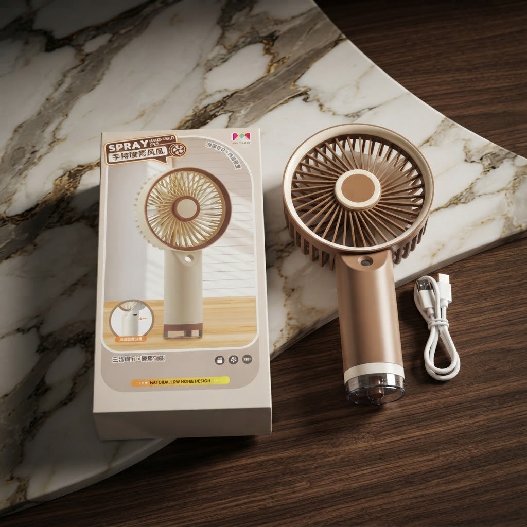 Meilisoon Hand-held Spray Fan - Portable Cooling Fan