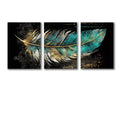 Set Of 3 Leaf Art Wooden Frames For Wall Decoration Sticky Photo Tiles