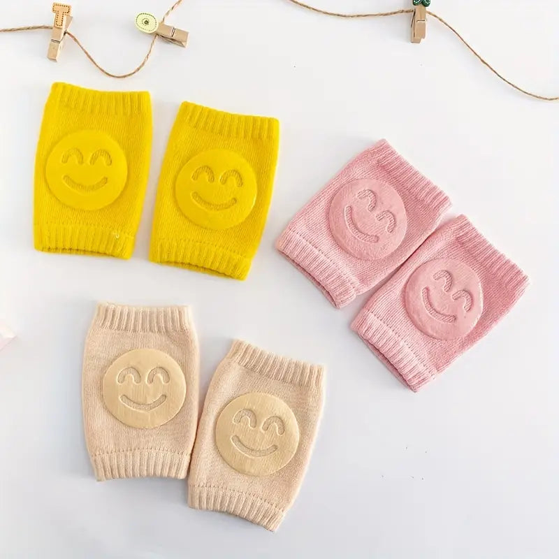 02 Pcs Pair Soft Amp Protective Baby Knee Pads Cushioned Support For Crawling Infants Amp Active Toddlers Random Color