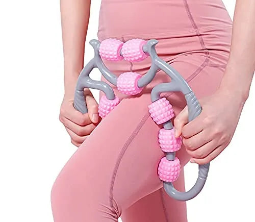 9 Wheels U Shape Points Massage Muscle Relax Roller Massager Made In China Random Color