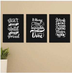 Set of 3 Wooden Photo Tile Wall Art Frames (8×11 Inches) – Premium MDF Spiritual Wall Décor with Easy Stick Back