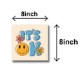 Pack Of 4 Colourful Motivational Words Pictures Wooden Frames 8 By 8 Inches Size For Kids And Girls Room Wall Art Decoration Sticky Phototiles