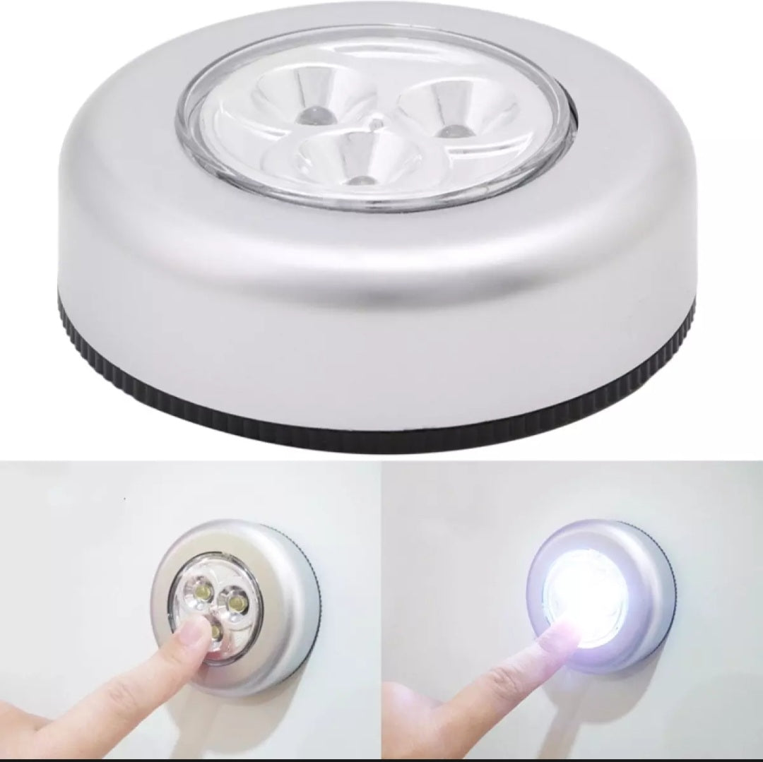 Led Tap Light Stick On Push Button Touch Lights Battery Powered Lights For Closets Under Cabinets Counters Bright Wireless Night Light Indoor Tap Touch Lamp For Kids 641236