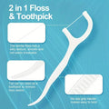 Pack of 10 - Dental Floss Toothpicks Teeth Cleaning Flosser Toothbrush Plastic Toothpick Dental Floss Sticks And Tooth Picks Teeth Plaque Remover (Random Color)