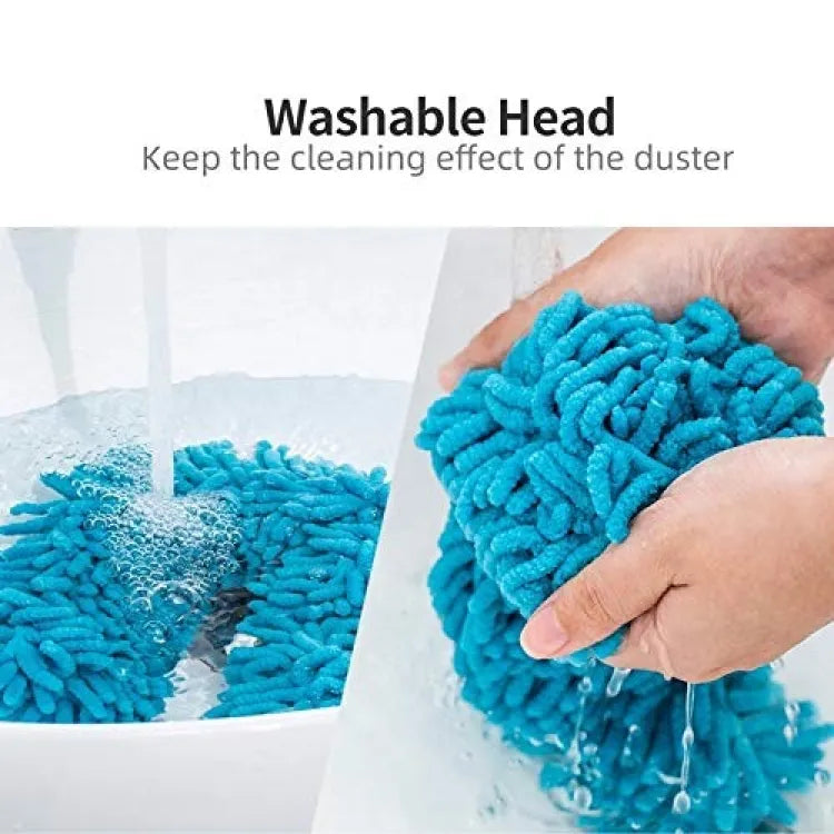 Fan Duster Flexible Micro Fiber Duster With Telescopic Stainless Steel Handle For Fan Cleaning Specially Random Color 1642357