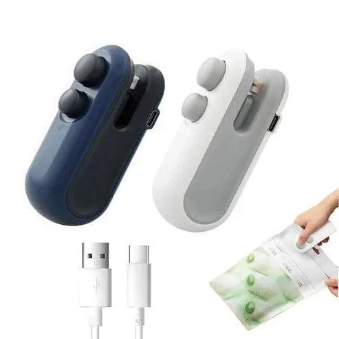 Portable Rechargeable Mini Sealer For Plastic Bags | Handheld Heat Sealing Machine