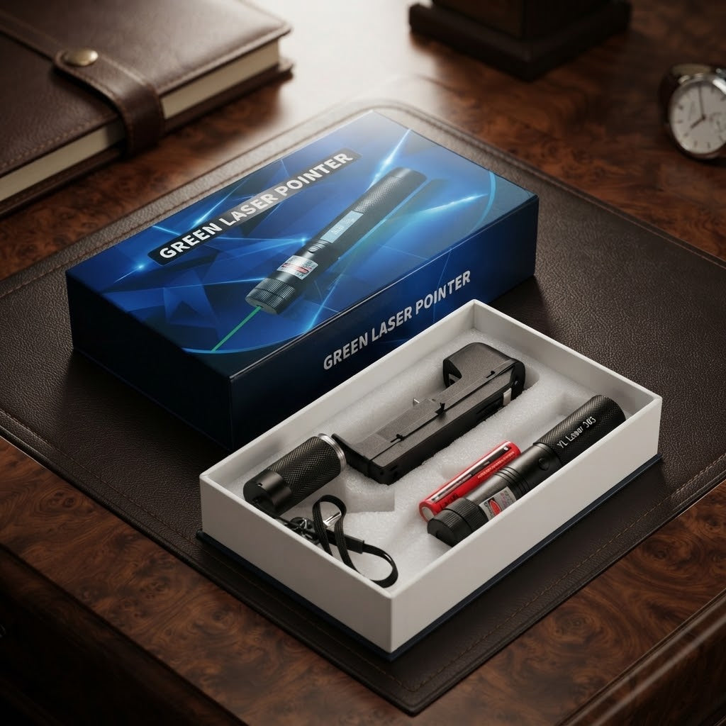 High-Power Green Laser Pointer 303 with Safety Lock