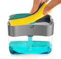 2 In 1 Multi Function Dishwashing Liquid Box Soap Pump Dispenser For Dish Soap And Without Sponge Each