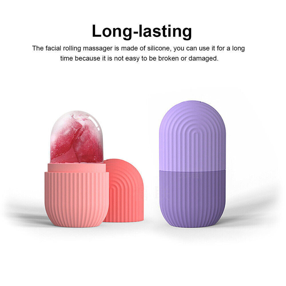Face Ice Roller Silicone Facial Massager To Enhance Skin Glow Without Box Random Color